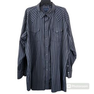 Panhandle Slim Mens Long Sleeve Pearl Snap Double Pocket Western Shirt XXLT